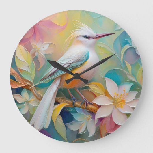 Getuft Golden Rumped Fantasy Bird Grote Klok (Voorkant)