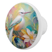 Getuft Golden Rumped Fantasy Bird Keramische Knop (Rechts)
