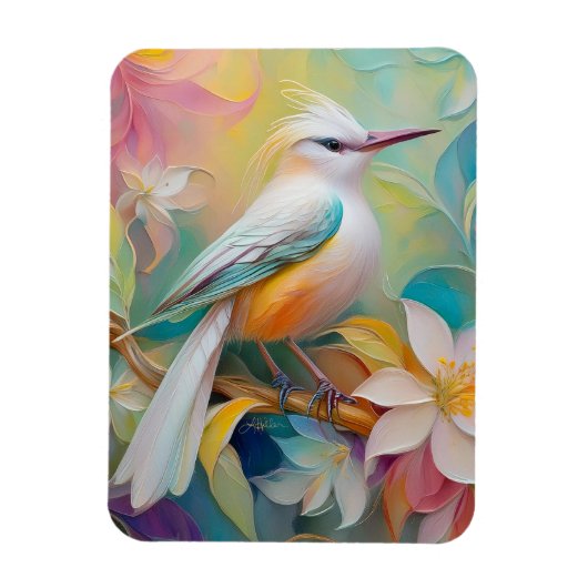 Getuft Golden Rumped Fantasy Bird Magneet (Verticaal)