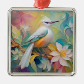 Getuft Golden Rumped Fantasy Bird Metalen Ornament (Voorkant)