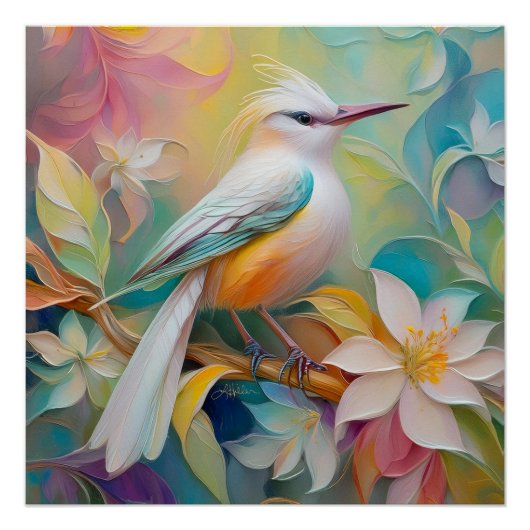 Getuft Golden Rumped Fantasy Bird Perfect Poster (Voorkant)