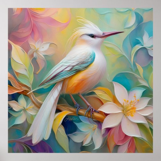 Getuft Golden Rumped Fantasy Bird Poster (Voorkant)