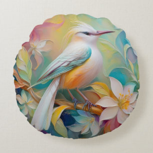 Getuft Golden Rumped Fantasy Bird Rond Kussen