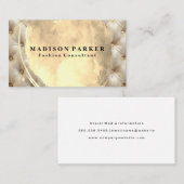 Getuft Kussen Achtergrond | Goud Geborsteld Visitekaartje (Voorkant / Achterkant)
