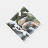 Getuft Titmouse Paar Servet (Hoek)