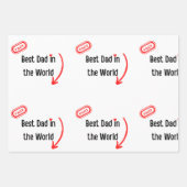 Getuigd beste Vaderdag inpakpapier Papa cadeau (Voorkant 2)