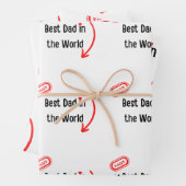 Getuigd beste Vaderdag inpakpapier Papa cadeau (In situ)