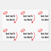 Getuigd beste Vaderdag inpakpapier Papa cadeau Vel (Voorkant 2)