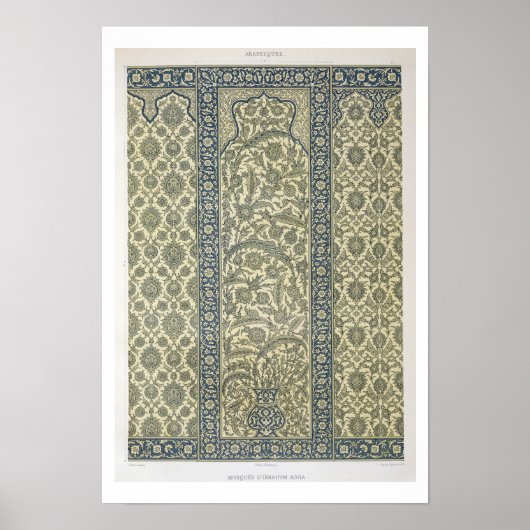 Getuigd paneel van de moskee van Ibrahym Agha uit Poster (Voorkant)