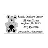 Getuigd Teddy Bear Persoonlijk Adres Dagelijks Rubberstempel (Afrduk)
