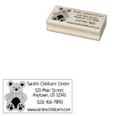Getuigd Teddy Bear Persoonlijk Adres Dagelijks Rubberstempel (Gestempeld)