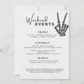 Getuigde Skull Bride of De Florale Bachelorette Kaart (Achterkant)