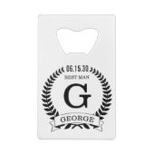 Getuige Beginletters Creditkaart Flessenopener (Achterkant)