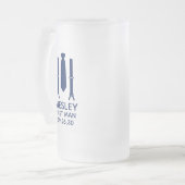 Getuige Blauwe Das Matglas Bierpul (Voorkant links)