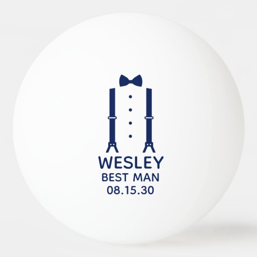 Getuige Blauwe Strikdas Pingpongbal (Voorkant)