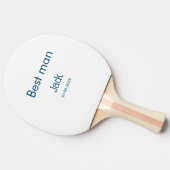 getuige bruidegom voeg naam tekst vrijgezellenfees tafeltennisbatje (Zijkant)