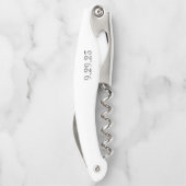 Getuige Bruidsjonker Cadeau Trouwdatum Klassiek Kurkentrekker (Achterkant)