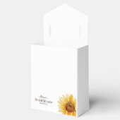 Getuige bruiloft met waterverf zonnebloem  bedankdoosjes (Geopend)