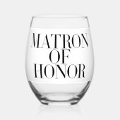 Getuige Dames Zwart Modern Eerbiedwaardig Persoonl Wijnglas Zonder Voet (Voorkant)