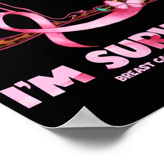 Getuige dat ik overlevende borstkanker ben poster (Hoek)