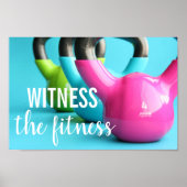 Getuige de fitness fitness kettlebells poster (Voorkant)