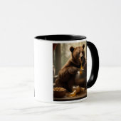 Getuige die een pot jam verslindt. mok (Voorkant rechts)