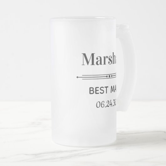 Getuige Gepersonaliseerd Matglas Bierpul (Voorkant rechts)