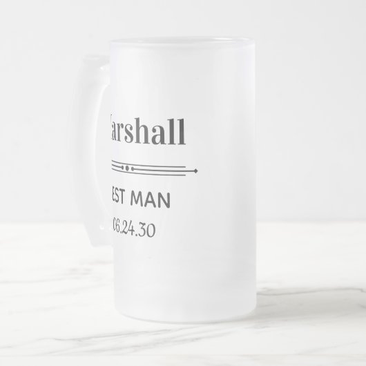 Getuige Gepersonaliseerd Matglas Bierpul (Voorkant links)