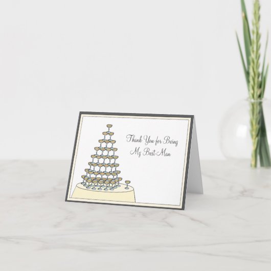 Getuige Grappige Dankkaart - Proosten Bedankkaart (Voorkant)