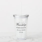Getuige Huwelijk Script Aangepast Acryl Drinkbeker (Voorkant)