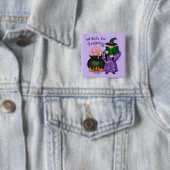 Getuige in opleiding vierkante button 5,1 cm (In situ)