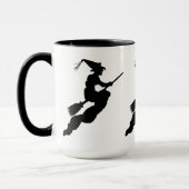 Getuige in vlucht op Broom Silhouette Mok (Links)