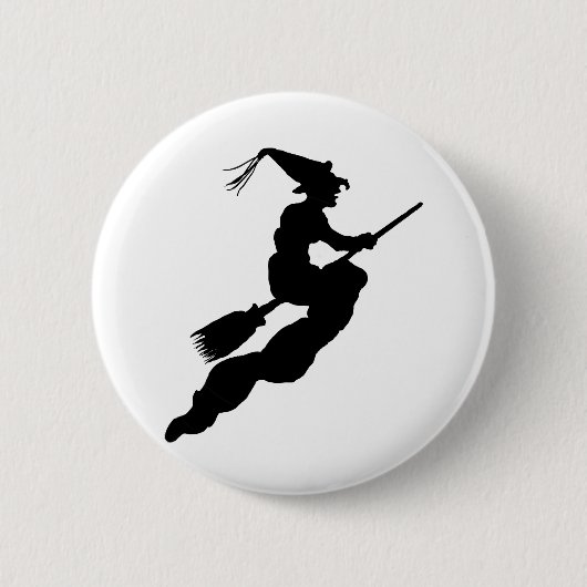 Getuige in vlucht op Broom Silhouette Ronde Button 5,7 Cm (Voorkant)