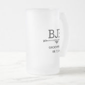 Getuige initials matglas bierpul (Voorkant rechts)