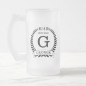 Getuige initials matglas bierpul (Links)