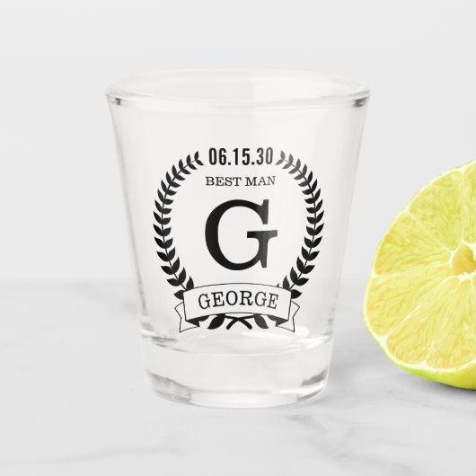 Getuige Initiëlen Shot Glas (Voorkant)