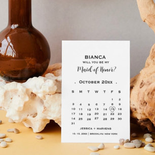 Getuige kaart huwelijks kalender voorstel
