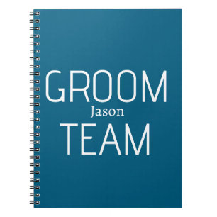 getuige knappe bruidegom team grijs blauw wit vrij notitieboek