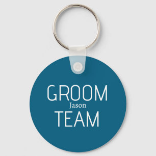 getuige knappe bruidegom team grijs blauw wit vrij sleutelhanger