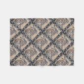 Getuige konijn met zwarte rand thuisdecor rand fleece deken (Voorkant (Horizontaal))