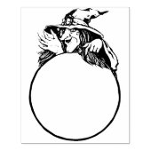 Getuige met kunststempel met kristalbol rubberstempel (Afrduk)