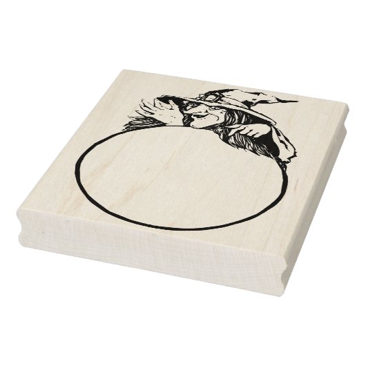 Getuige met kunststempel met kristalbol rubberstempel (Stempel)