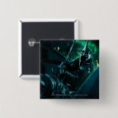 Getuige met zwaard vierkante button 5,1 cm (Voorkant /achterkant)