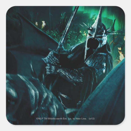 Getuige met zwaard vierkante sticker (Voorkant)