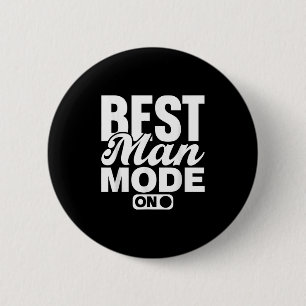 Getuige modus aan bruid team bruidegom feest vrijg ronde button 5,7 cm