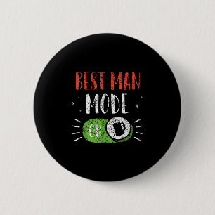 Getuige modus Aan bruidegom team feest vrijgezelle Ronde Button 5,7 Cm