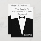 Getuige of Bruidsjonker Uitnodiging (Voorkant / Achterkant)