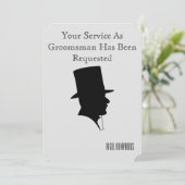 Getuige of Bruidsjonker Uitnodiging (Staand voorkant)