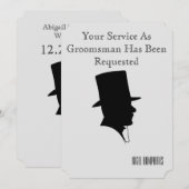 Getuige of Bruidsjonker Uitnodiging (Voorkant / Achterkant)