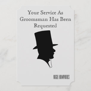 Getuige of bruidsjonker uitnodiging